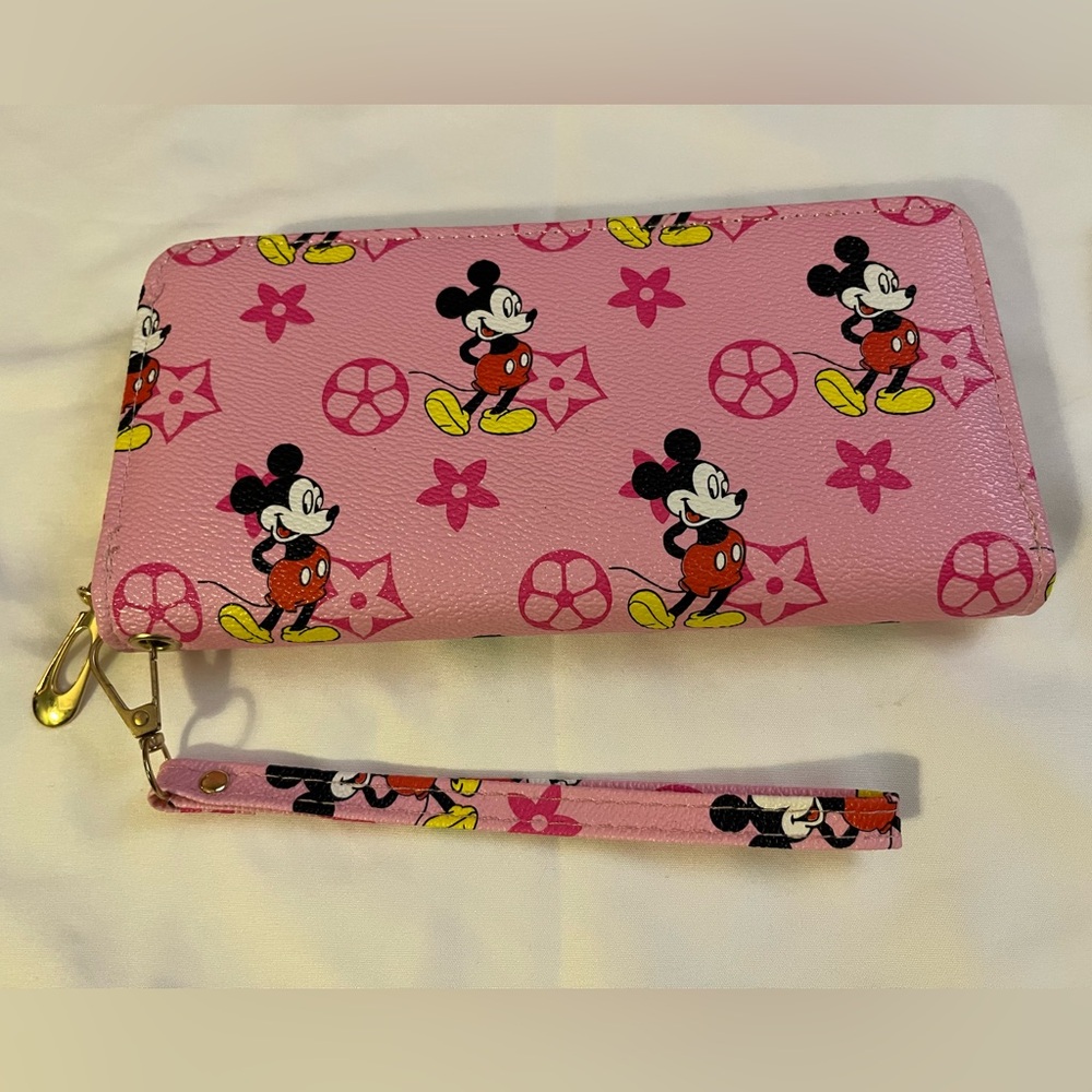 Pink Mickey Mouse Wristlet Wallet